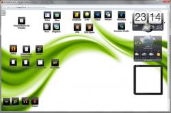 Desktop des Administrationssystems Der Administrationsbereich